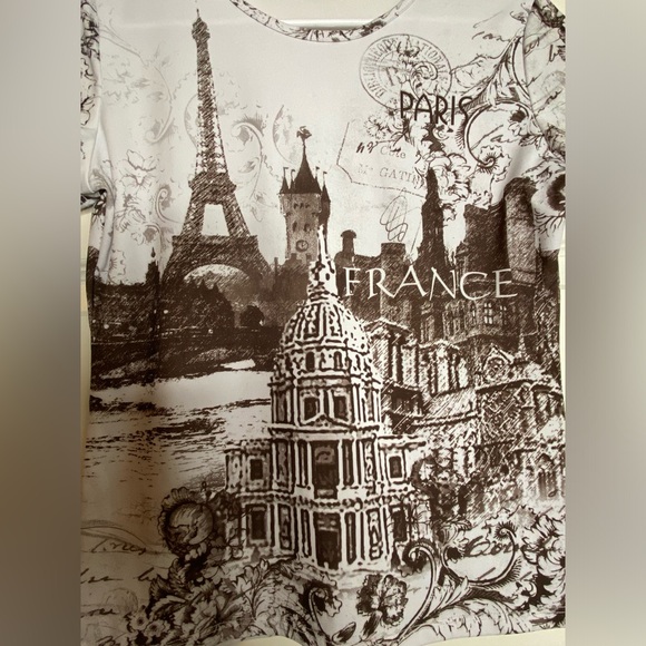 Y2K Paris Black & White Top - Picture 4 of 5